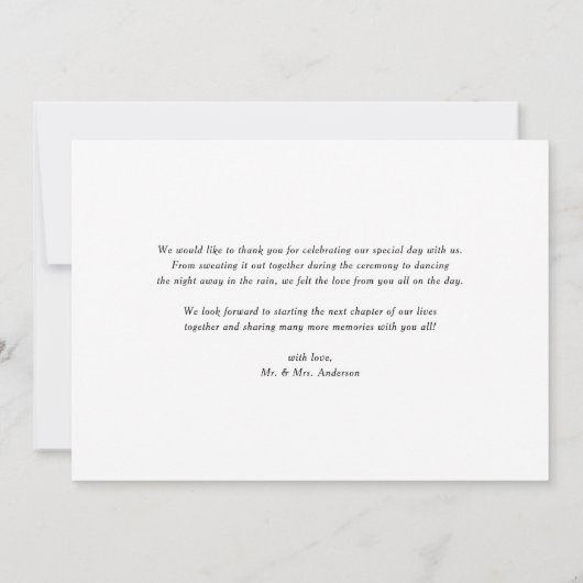 Fijne kalligrafie Weddenschap Foto Bedankkaart