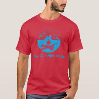 Fijne kampvuurverhalen luxe camping cadeau t-shirt