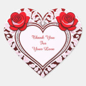 Fijne Kant Hart Kaart Hart Sticker (Voorkant)