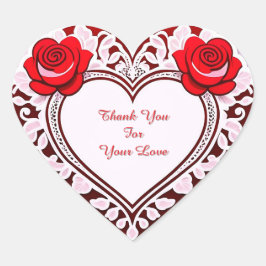 Fijne Kant Hart Kaart Hart Sticker