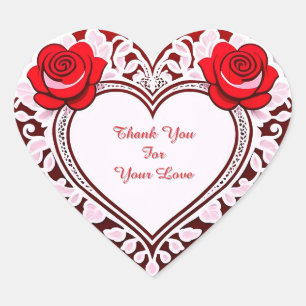 Fijne Kant Hart Kaart Hart Sticker