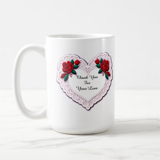 Fijne Kant Hart Kaart Koffiemok (Links)