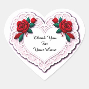 Fijne Kant Hartkaart Hart Sticker