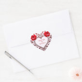 Fijne Kanten Hartkaart Hart Sticker (Envelop)