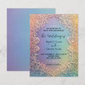 Fijne Kanten Trouw Uitnodiging  (Voorkant / Achterkant)