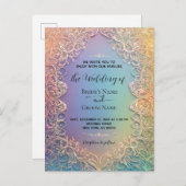 Fijne Kanten Trouw Uitnodiging  (Voorkant / Achterkant)