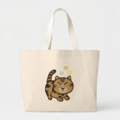 Fijne kat grote tote bag (Voorkant)