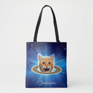 Fijne kat in de ruimte. tote bag