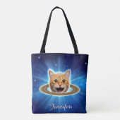 Fijne kat in de ruimte. tote bag (Achterkant)