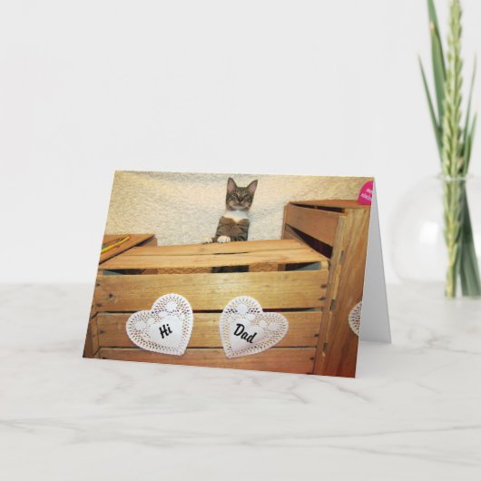 Fijne Kat Papa's Dag - Vaderdag Kaart (Voorkant)