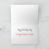 Fijne Kat Papa's Dag - Vaderdag Kaart (Binnen)