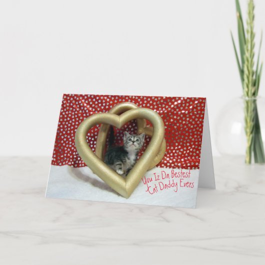 Fijne Kat Papa's Dag - Vaderdag Kaart (Voorkant)