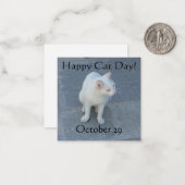 Fijne kattendag! notitiekaartje (Voorkant / Achterkant in situ)