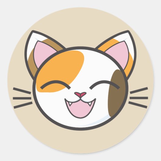 Fijne kattenstickers ronde sticker (Voorkant)