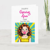 Fijne kauwgomdag! 30 september kaart (Voorkant)