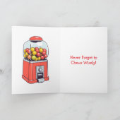 Fijne kauwgomdag! 30 september kaart (Binnen)