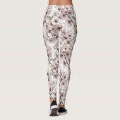 Fijne Kersenbloesem Ontwerp Leggings (Achterkant)