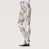 Fijne Kersenbloesem Ontwerp Leggings (Links)