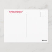 Fijne Kersendag van Sunnyvale! Briefkaart (Achterkant)