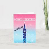 Fijne kerst Big Ben met de Kerstman Kaart (Voorkant)