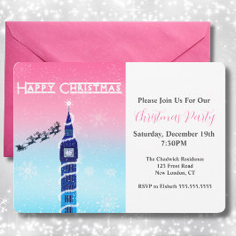 Fijne kerst Big Ben met de Kerstman Kaart