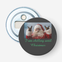 Fijne kerst button flesopener
