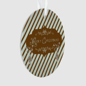 Fijne kerst Diagonaal Stripe Acryl Ornament (voorkant)