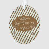 Fijne kerst Diagonaal Stripe Acryl Ornament (voorkant)