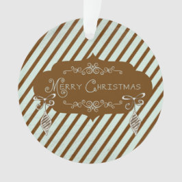 Fijne kerst Diagonaal Stripe Acryl Ornament