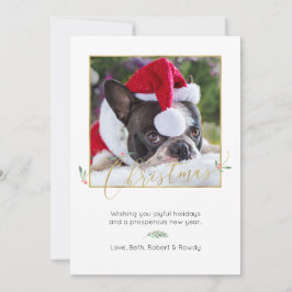 Fijne kerst Elegant Holiday-fotokaart Feestdagenkaart