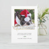 Fijne kerst Elegant Holiday-fotokaart Feestdagenkaart (Staand voorkant)