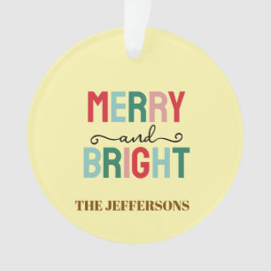Fijne kerst en gelukkig nieuwjaar familie ornament