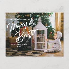 Fijne kerst en heldere kerstfeestdag Foto-Briefkaa Feestdagenkaart