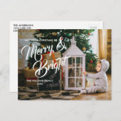 Fijne kerst en heldere kerstfeestdag Foto-Briefkaa Feestdagenkaart (Voorkant / Achterkant)