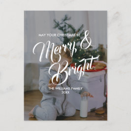 Fijne kerst en heldere kerstfeestdag Foto-Briefkaa Feestdagenkaart