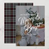 Fijne kerst en heldere kerstfeestdag fotokaart feestdagenkaart (Voorkant / Achterkant)