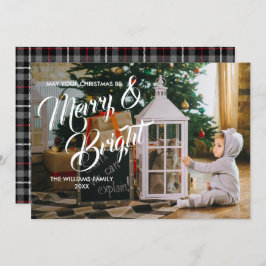 Fijne kerst en heldere kerstfeestdag fotokaart kaart