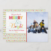 Fijne kerst en heldere kerstfeestfotokaart feestdagenkaart (Voorkant / Achterkant)