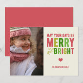 Fijne kerst en heldere kerstmis/feestdag fotokaart feestdagenkaart (Voorkant / Achterkant)