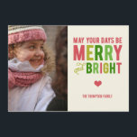 Fijne kerst en heldere kerstmis/feestdag fotokaart feestdagenkaart<br><div class="desc">Vier het vakantieseizoen met deze vrolijke en heldere vakantiekaart van Berry Sweet. Overeenkomende producten:</div>