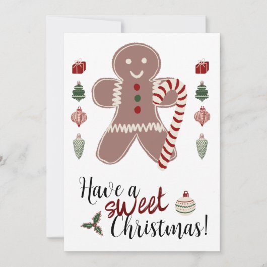 Fijne kerst feestdagenkaart (Voorkant)