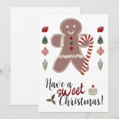 Fijne kerst feestdagenkaart (Voorkant / Achterkant)