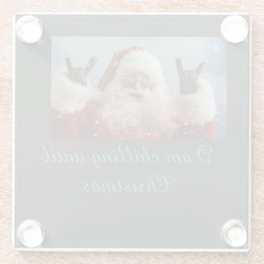 Fijne kerst glazen onderzetter (Achterkant)