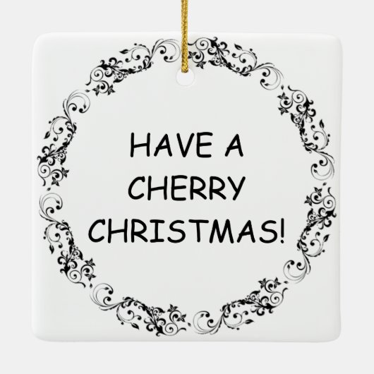 Fijne kerst | Grappig eten Pun Keramisch Ornament (Achterkant)