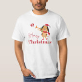 Fijne kerst grappige hond T-Shirt (Voorkant)