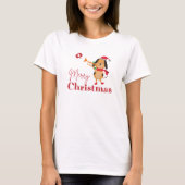 Fijne kerst grappige hond T-Shirt (Voorkant)