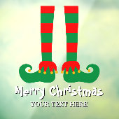 Fijne kerst grappige zelfkledingdecoratie op maat raamsticker (Vel 3)