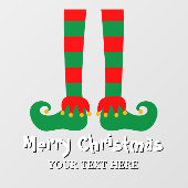 Fijne kerst grappige zelfkledingdecoratie op maat raamsticker (Vel)