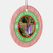 Fijne kerst Grote Grootpa Dated Foto Keramisch Ornament (Rechts)