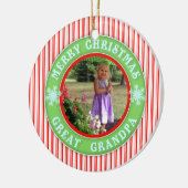 Fijne kerst Grote Grootpa Dated Foto Keramisch Ornament (Links)